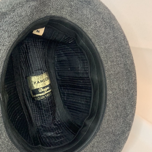 Vintage KANGOL DESIGN English Vagabond Fedora wool hat size Medium - Picture 14 of 17